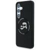 Etui Karl Lagerfeld Silicone Double      Heads And Circle MagSafe do Samsung Galaxy S25+ czarny
